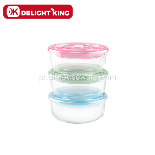 Mini recipiente de vidro de armazenamento de bebê tampa sem BPA